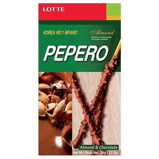 Lotte Almond Pepero128g  ล็อตเต้ อัลมอนด์ เปเปโร่