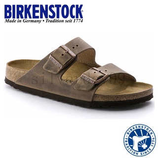 Birkenstock Arizona รองเท้าแตะลำลอง สีเทา สีกากี สำหรับผู้ชาย และผู้หญิง