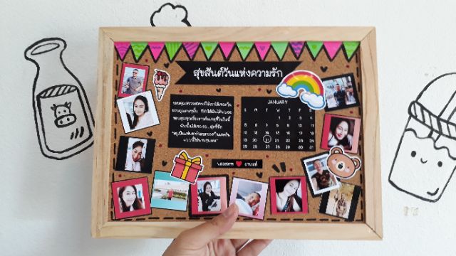 กระดานไม้ก๊อก ของขวัญให้แฟน ของขวัญวันครบรอบ | Shopee Thailand