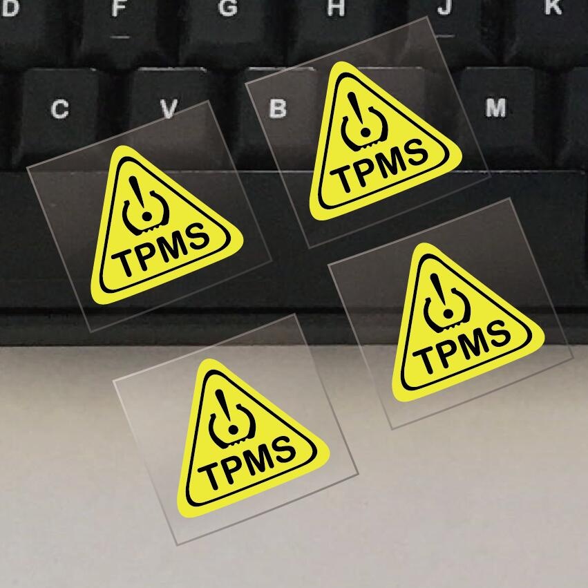 4 ชิ้น/เซ็ตระบบตรวจสอบความดันยางอัตโนมัติ (TPMS) ป้ายสติ๊กเกอร์สติ๊กเกอร์กันน้ํา