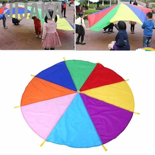 Jijaka 2m Kids Rainbow Parachute Outdoor Game Development Exercise Activity Sports