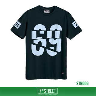 7th Street เสื้อยืด รุ่น STN006 ลายเลข 69-กรมเข้มฟ้า ของแท้ 100%