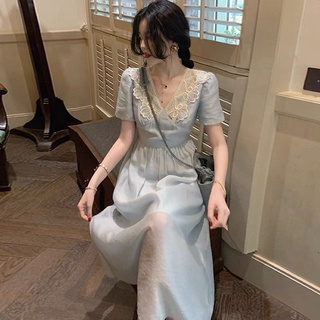 เดรสเจ้าหญิง คอปกลูกไม้