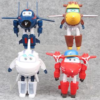 ของเล่นฟิกเกอร์ Super Wing formation Airplane Robot PVC 4 ชิ้น