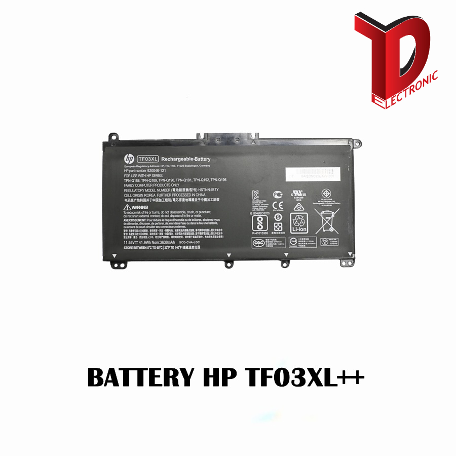 BATTERY HP TF03XL++ ของแท้  / แบตเตอรี่โน๊ตบุ๊คเอชพี แท้ (ORG)