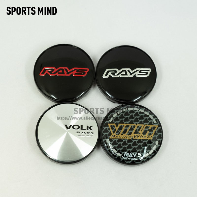 4 ชิ้น/ล็อต 60/56.5 มม.รถ RAYS VOLK โลโก้ศูนย์ล้อหมวกดุมล้อสําหรับญี่ปุ่นโตเกียวขอบ TE37 เวลาโจมตี