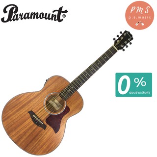 Paramount GS Mini 1T กีตาร์โปร่งไฟฟ้า 36" ทรง Parlor มีเครื่องตั้งสายในตัว (ไม้ท็อปโซลิดมะฮอกกานี)