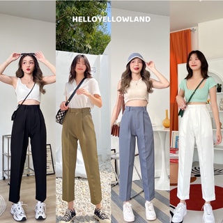 (กรอกโค้ด HELLOX9 ลด75฿) HELLOYELLOWLAND | gummy pants กางเกงขากระบอกเล็ก