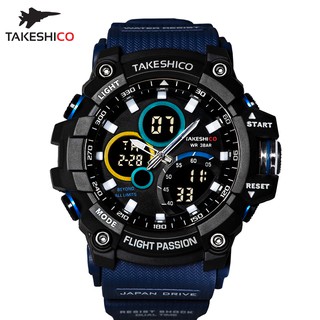 TakeshiCo นาฬิกาข้อมือ ผู้ชาย เครื่องญี่ปุ่น แฟชั่น สปอร์ต เท่ Flight Passion TK29BU SPORT CHRONOMETER WATCH