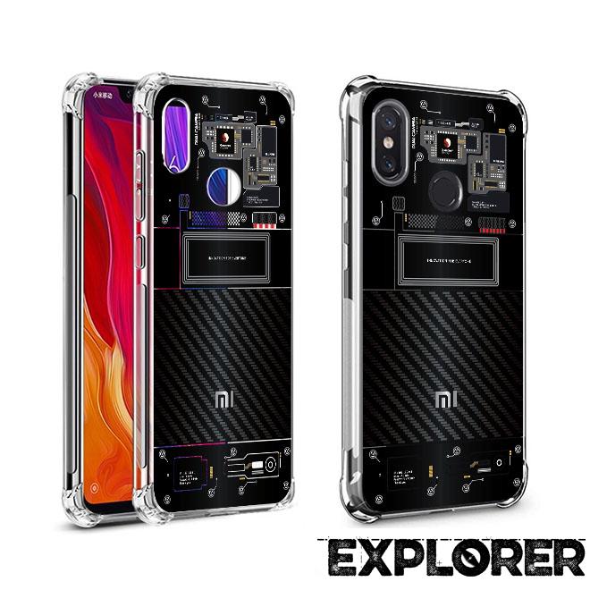 เคส สำหรับ Xiaomi Mi 8 [Explorer Series] 3D Anti-Shock Protection TPU Case