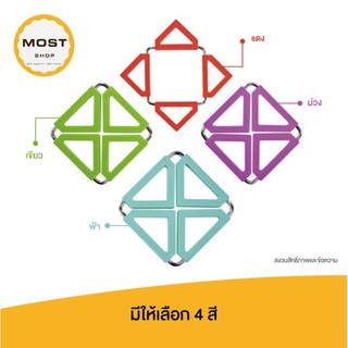 ซิลิโคนกันร้อน กันเย็น โครงสแตนเลสแท้ SUS304 รองหม้อ รองกระทะ รองภาชนะ รองอาหาร เพิ่มลดขนาดได้ พับเก็บสะดวก