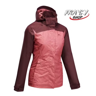 [พร้อมส่ง] เสื้อแจ็คเก็ต เสื้อแจ็คเก็ตสำหรับใส่เดินบนภูเขา กันน้ำ Women’s Waterproof Mountain Walking Jacket MH100