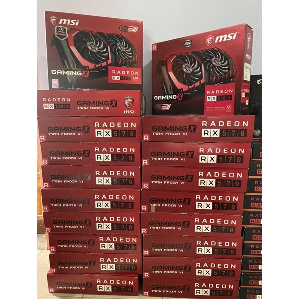 กล่องการ์ดจอ กล่องเปล่า กล่องGpu Rx570 Rx580 4g