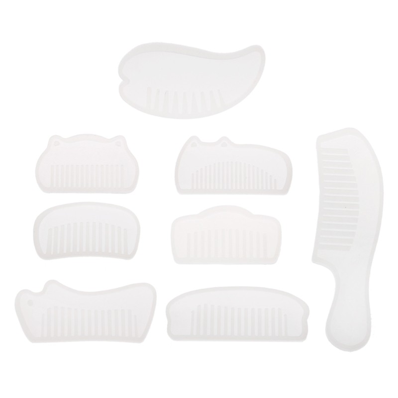 10MS 3D DIY เครื่องประดับทําเครื่องมือซิลิโคนโปร่งใสหวีแม่พิมพ์อีพ็อกซี่เรซินแม่พิมพ์