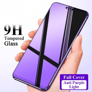 OPPO A5S A3S A92 A92S A9 2020 A5 A52 A72 A12 A12e F11 Pro F9 F7 F5 F1s Screen Protector 20D Full Cover Anti Blue Purple Ray Light Tempered Glass