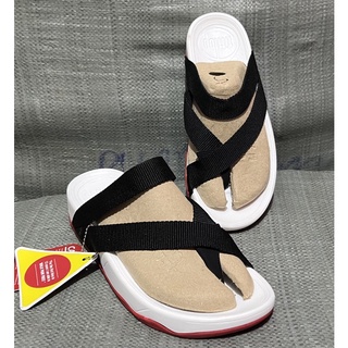 รองเท้าแตะFITFLOP สีดำพื้นขาวลายแดง เป็นสีใหม่ลาสุดสำหรับผู้หญิงและผู้ชายsize 39–45