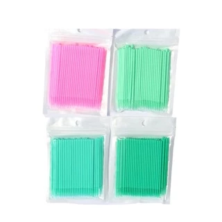 Paeclarus 100 ชิ้นทิ้งสําลีเครื่องมือต่อขนตามาสคาร่า applicator แปรงขนตาขยายแต่งหน้า applicator ลบเครื่องมือ
