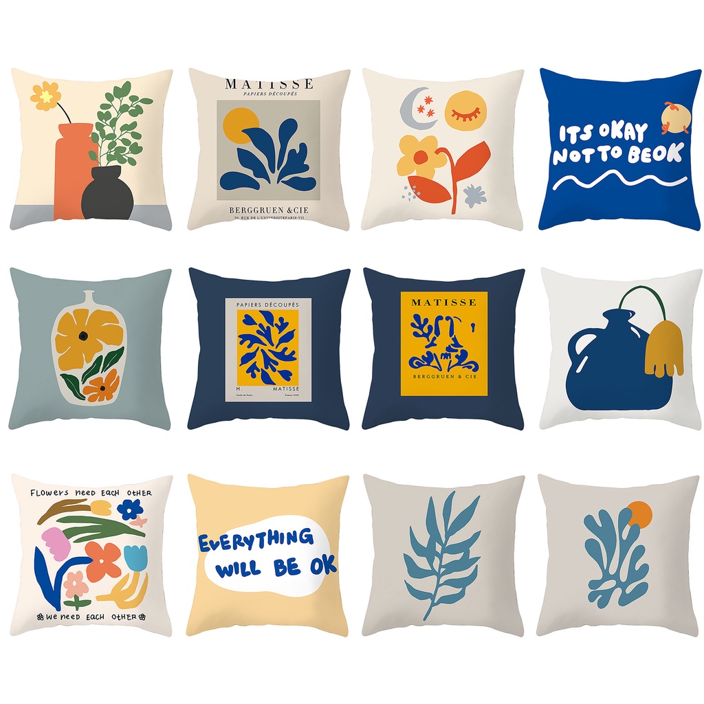 <COD>Abstract Flowers pillow case40x40,45x45,50x50,60x60.Plain pillow.Decoration Pillow cover for Ho