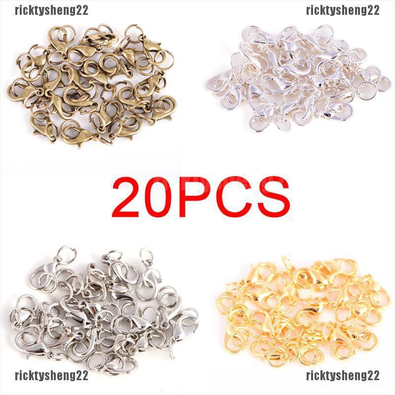 RTS20PC/Set Alloy Lobster Clasps Claw เครื่องประดับตะขอทํา DIY สร้อยคอรั้ง