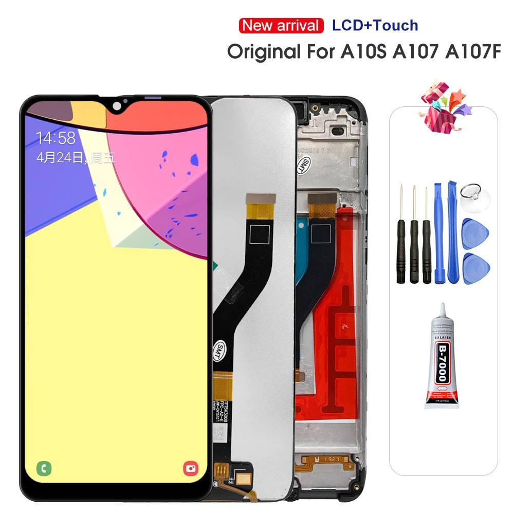 6.2 LCD สําหรับ Samsung galaxy A10s A107/DS A107F A107FD A107M จอแสดงผล LCD Touch Sceren Digitizer อ
