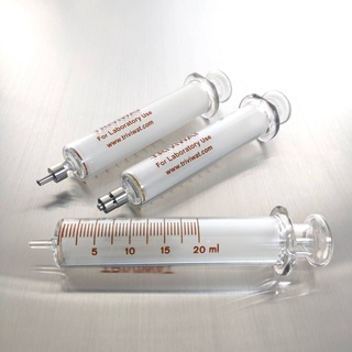 20 ml. หลอดฉีดยา สำหรับห้องทดลองโดยเฉพาะ Glass Syringe For laboratory Use