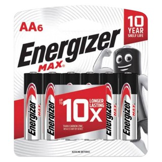 🔥HOT🔥 เอเนอไจเซอร์ แม็กซ์ ถ่าน ขนาด AA แพ็ค 6 ก้อน ENERGIZER Max Alkaline Batteries AA Pack 6