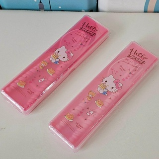 ช้อนส้อม พลาสติก ลายคิตตี้ Hello Kitty กล่องพกพามีฝาปิด Hot!