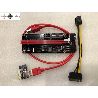 (ส่งจากไทย)Riser Card Ver009S PCI Express 4Pin 6Pin SATA Molex Power USB 3.0 #3
