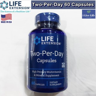 65% Sale!! EXP: 10/23 วิตามินรวม ไลฟ์ เอ็กเทนชั่น Two-Per-Day 60 Capsules - Life Extension