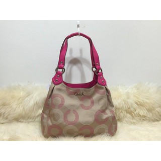 Impcoachza พร้อมส่ง กระเป๋าสะพาย Coach รุ่น ASHLEY DOTTED OP ART HOBO