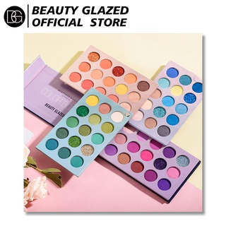 Beauty GLAZED ใหม่ พาเลตต์อายแชโดว์ ชิมเมอร์ กลิตเตอร์ 60 สี สําหรับแต่งหน้า