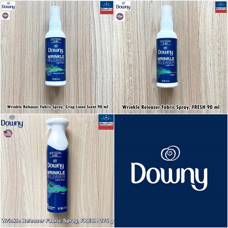 Downy® Wrinkle Releaser Fabric Spray 90 ml or 275 g สเปรย์ฉีดผ้าเรียบ ไม่ต้องใช้เตารีด กลิ่นหอม แห้ง