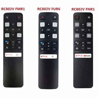 รีโมตคอนโทรล สําหรับสมาร์ททีวี Google Voice tclrc802v FMR1 rc802v fur6 rc802v fnr1 dedicated TV TCL 4K