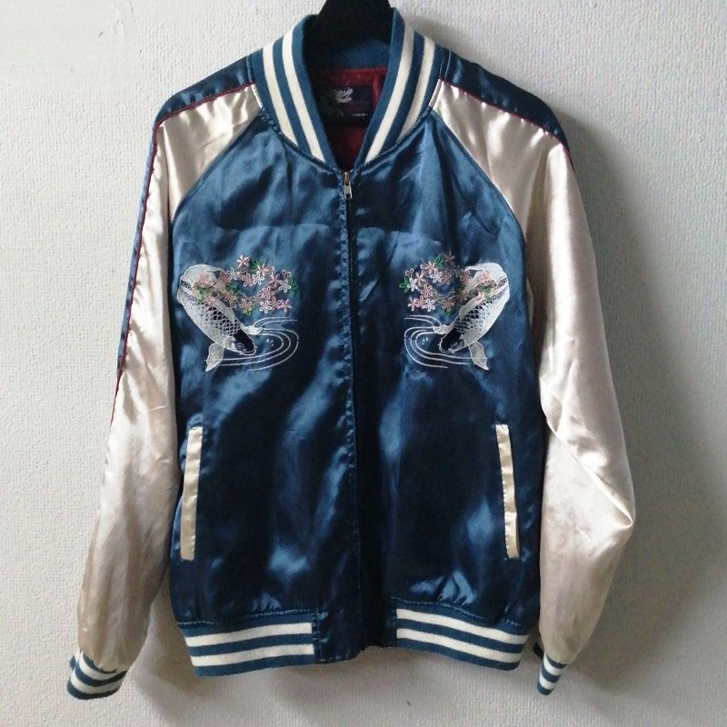 เสื้อแจ็คเก็ต ปลาคราฟ sukajan vintage size M
