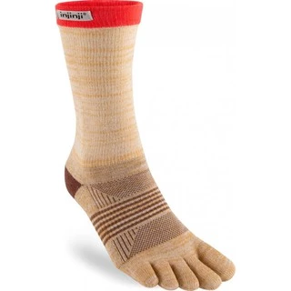 INJINJI WOMEN'S TRAIL MIDWEIGHT CREW ถุงเท้าแยกนิ้ว สำหรับผู้หญิง เหมาะสำหรับวิ่งระยะยาว ช่วยลดการเสียดสีระหว่างนิ้วเท้า