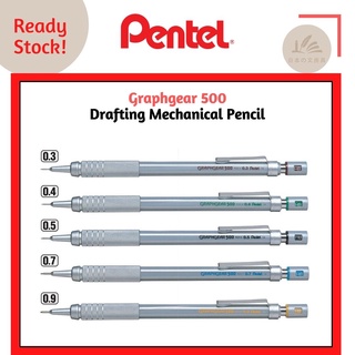 ดินสอกด Pentel Graphgear 500 0.3 0.4 0.5 0.7 0.9