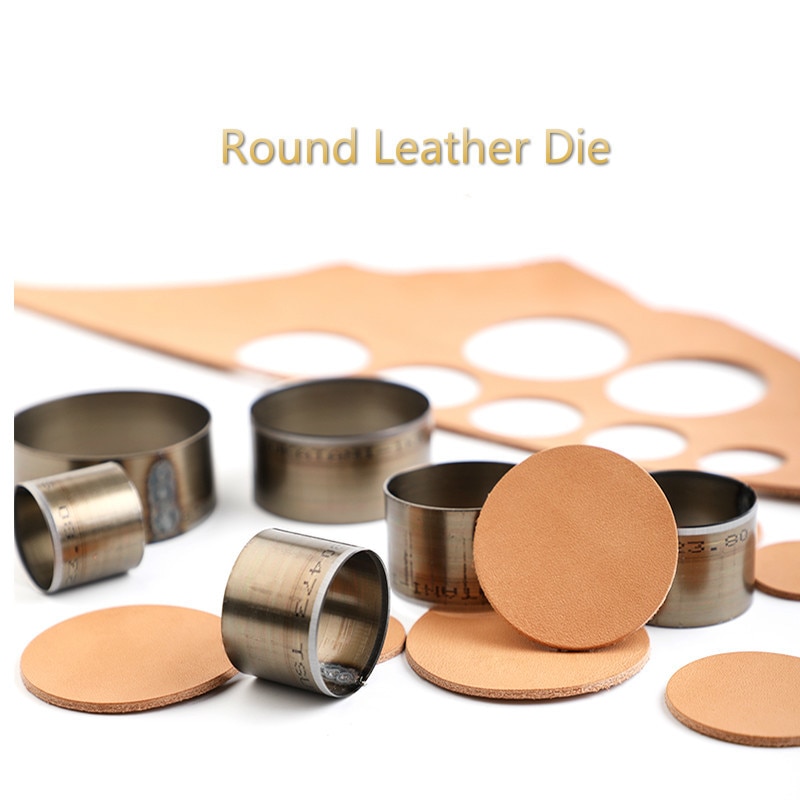 Die Circle Bell Die เครื่องตัดหนังกลม ญี่ปุ่นนําเข้า Punch แม่แบบมีดเครื่องมือหนัง Craft Punch Mold 7 ขนาด