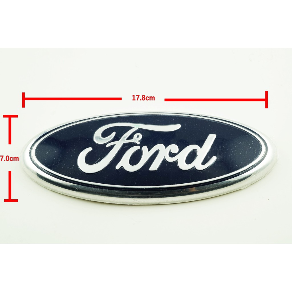 ป้ายโลโก้ท้ายกระบะ FORD RANGER สำหรับรุ่นที่มีกล้องหลังดำโครเมี่ยมขนาด 17.5x7.0cm ติดตั้งด้วยเทปกาวสองหน้า