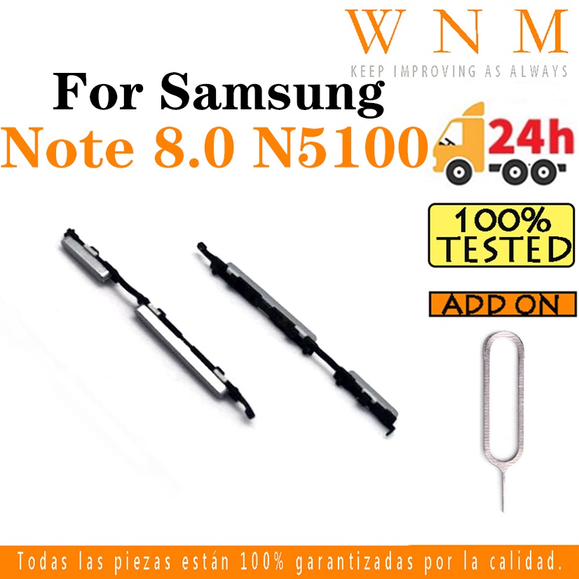 ปุ่มเปิดปิด ปุ่มปรับระดับเสียงด้านข้าง แบบเปลี่ยน สําหรับ Samsung Galaxy Tab Note 8.0 N5100 GT-N5100