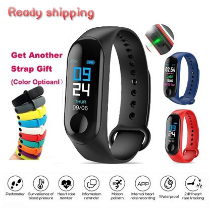 Hot Sales M3 Smart Watch Waterproof Fitness Tracker PK Mi Band 3 Health SmartBand Bluetooth Wristband
