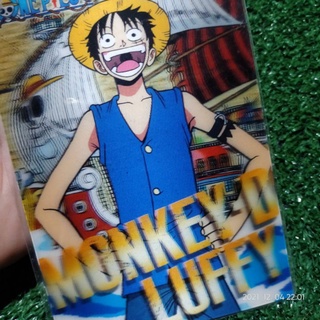 โปสการ์ด สามมิติ งานแมวทอง อนิเมะ ญี่ปุ่น วันพีช ลูฟี่  Luffy One Peicee Onepiece Anime postcard cartoon japan