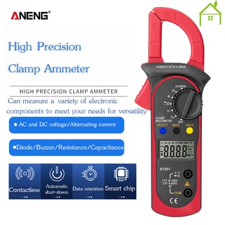 【คลังสินค้าพร้อม】ANENG ST201 Digital Clamp Multi meter แอมป์ มิเตอร์ Power AC เครื่องทดสอบแรงดันไฟฟ้า