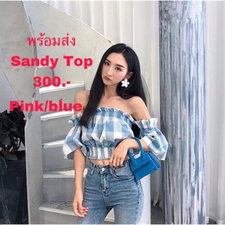 พร้อมส่ง✨💕Sandy top เสื้อปาดไหล่สไตร์เกาหลี🇰🇷