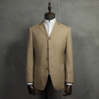 Custom Business Mens Suit Bespoke Mandarin Suit Khaki Wool Formal Suit For Man New Design