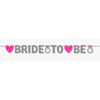 ป้าย BRIDE TO BE กลิตเตอร์ สีเงิน