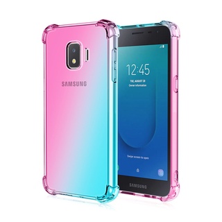 Samsung Galaxy J4 J6 + Plus J2 Core J5 J7 Prime J8 2018 ป้องกันการหล่น สีรุ้ง 2 สี TPU เคสใส นิ่ม