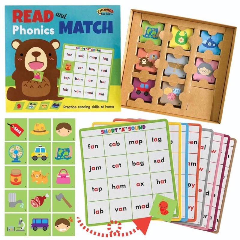 Read & Match "PHONICS"❤️🎉 ฝึกอ่านคำ Phonics  แล้วจับคู่กับภาพของคำศัพท์นั้น