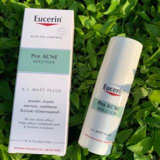 Eucerin Pro Acne Solution A.I. Matt Fluid 50ml มอยส์เจอไรเซอร์ลดรอยสิว สิวอุดตัน คุมมันถึง 8 ชม.