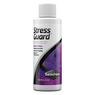 Seachem StressGuard 100ml น้ำยาฆ่าเชื้อโรคปลา ป้องกันการติดเชื้อ ช่วยให้แผลหายเร็วขึ้น  ลดความเครียดของปลาขณะขนย้าย