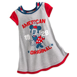 🇺🇸 ของแท้ Disney USA - [Size 4,5/6] H1151 Minnie Mouse Americana Nightshirt for Girls